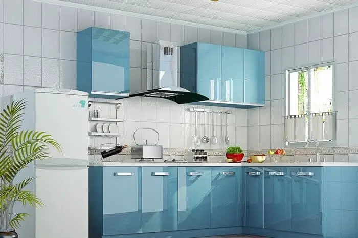 Kabinet Dapur Minimalis Berwarna Cerah