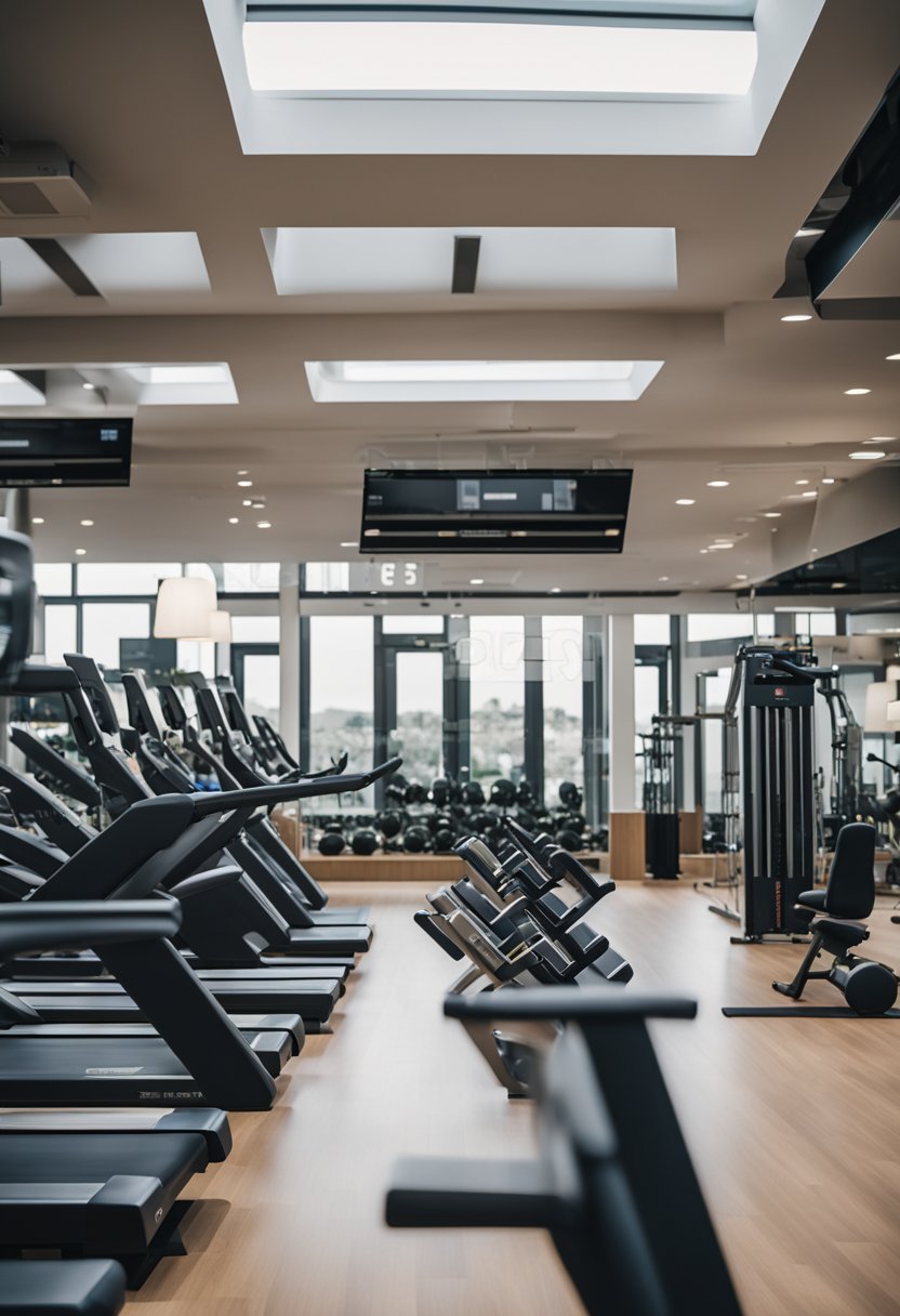 A spacious and modern gym with high-tech equipment and a welcoming atmosphere